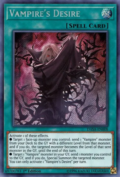 Vampire's Desire DASA-EN008 Unlimited Yu-Gi-Oh card from Dark Saviors