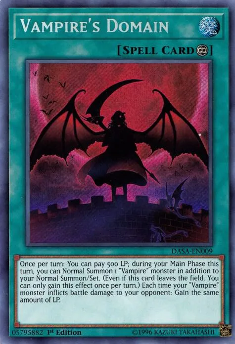 Vampire's Domain DASA-EN009 1st Edition Yu-Gi-Oh card from Dark Saviors