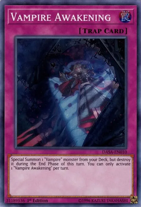Vampire Awakening DASA-EN010 1st Edition Yu-Gi-Oh card from Dark Saviors