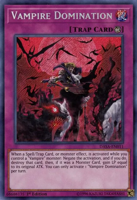 Vampire Domination DASA-EN011 1st Edition Yu-Gi-Oh card from Dark Saviors
