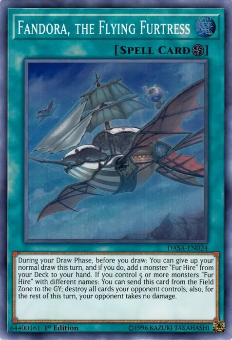 Fandora, the Flying Furtress DASA-EN024 Yu-Gi-Oh card from Dark Saviors