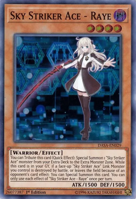 Sky Striker Ace - Raye DASA-EN029 1st Edition Yu-Gi-Oh card from Dark Saviors