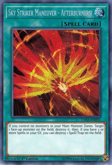 Sky Striker Maneuver - Afterburners! DASA-EN031 1st Edition Yu-Gi-Oh card from Dark Saviors