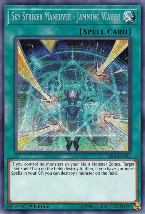 Sky Striker Maneuver - Jamming Waves! DASA-EN032 1st Edition Yu-Gi-Oh card from Dark Saviors