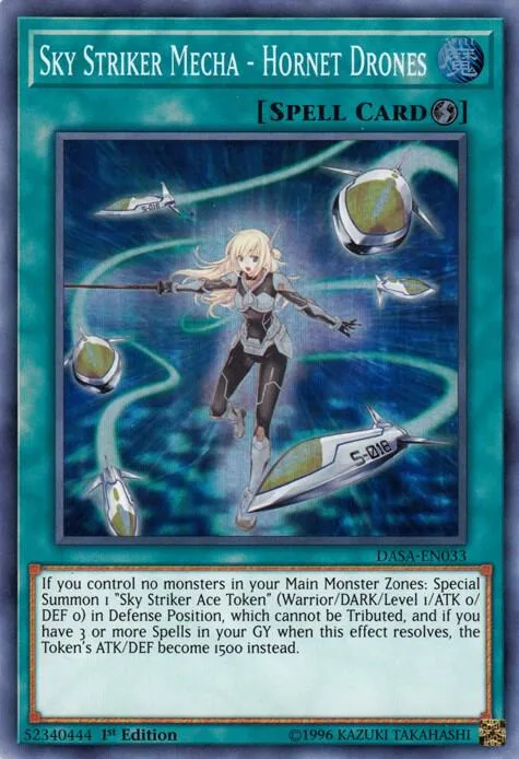 Sky Striker Mecha - Hornet Drones DASA-EN033 1st Edition Yu-Gi-Oh card from Dark Saviors