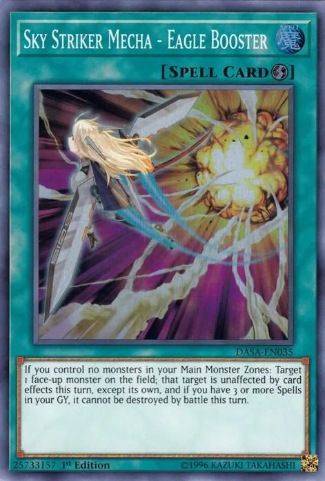 Sky Striker Mecha - Eagle Booster DASA-EN035 Unlimited Yu-Gi-Oh card from Dark Saviors