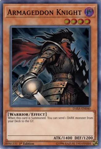 Armageddon Knight DASA-EN040 Unlimited Yu-Gi-Oh card from Dark Saviors