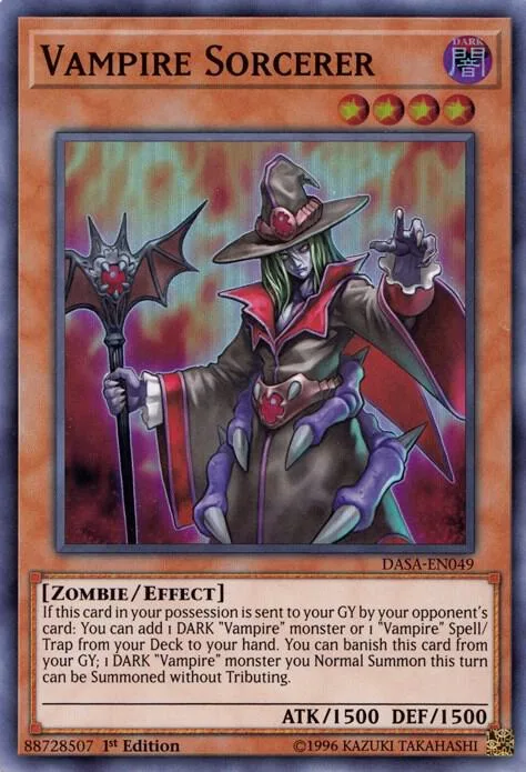 Vampire Sorcerer DASA-EN049 Yu-Gi-Oh card from Dark Saviors