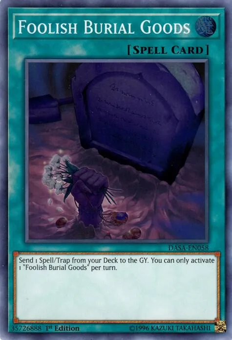 Foolish Burial Goods DASA-EN058 Unlimited Yu-Gi-Oh card from Dark Saviors