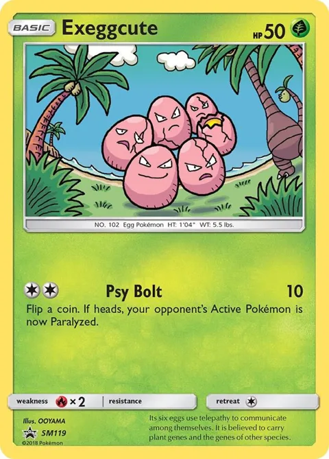 Exeggcute #SM119 Holofoil Pokémon card from SM Promos