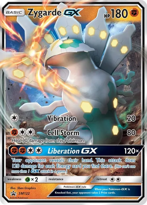 Zygarde GX #SM122 Holofoil Pokémon card from SM Promos
