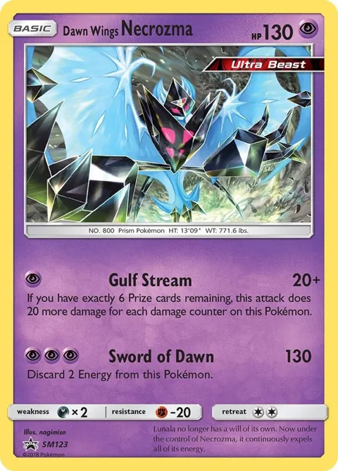 Dawn Wings Necrozma #SM123 Holofoil Pokémon card from SM Promos