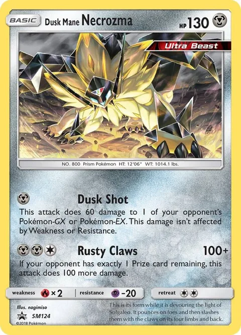 Dusk Mane Necrozma #SM124 Holofoil Pokémon card from SM Promos