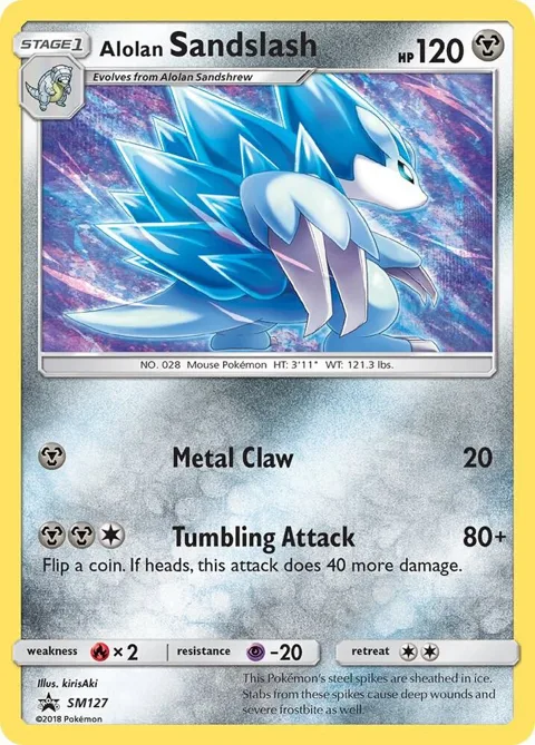Alolan Sandslash #SM127 Holofoil Pokémon card from SM Promos