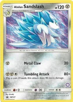 Alolan Sandslash 16 #SM127 Pokémon card from SM Trainer Kit: Alolan Sandslash & Alolan Ninetales