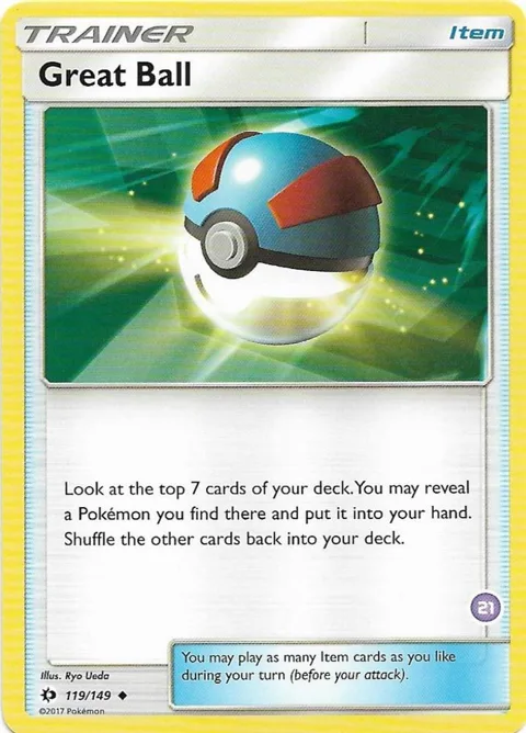 Great Ball #21, Alolan Sandslash Half-Deck #21/30 Pokémon card from SM Trainer Kit: Alolan Sandslash & Alolan Ninetales