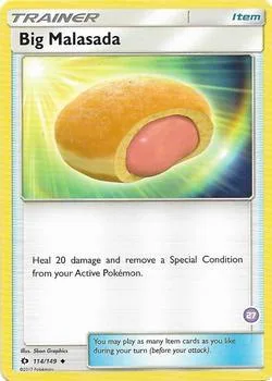 Big Malasada 27 #114/149 Pokémon card from SM Trainer Kit: Alolan Sandslash & Alolan Ninetales