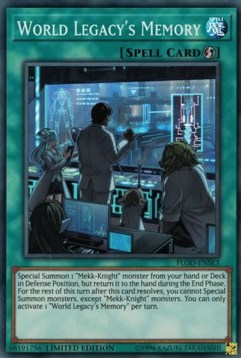 World Legacy's Memory FLOD-ENSE3 Yu-Gi-Oh card from Flames of Destruction
