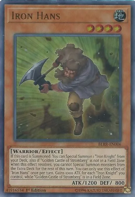 Iron Hans BLRR-EN006 Yu-Gi-Oh card from Battles of Legend: Relentless Revenge