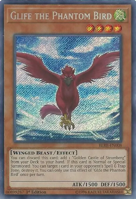 Glife the Phantom Bird BLRR-EN008 Yu-Gi-Oh card from Battles of Legend: Relentless Revenge