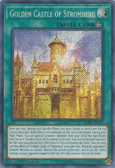 Golden Castle of Stromberg BLRR-EN010 Yu-Gi-Oh card from Battles of Legend: Relentless Revenge