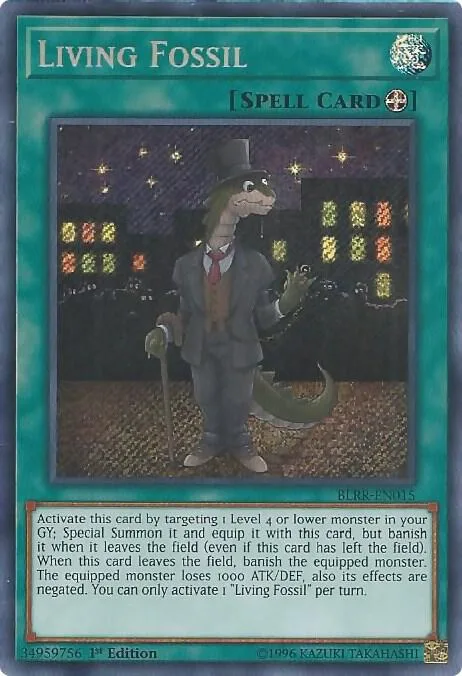 Living Fossil BLRR-EN015 Yu-Gi-Oh card from Battles of Legend: Relentless Revenge