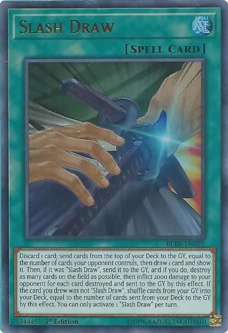 Slash Draw BLRR-EN020 Yu-Gi-Oh card from Battles of Legend: Relentless Revenge
