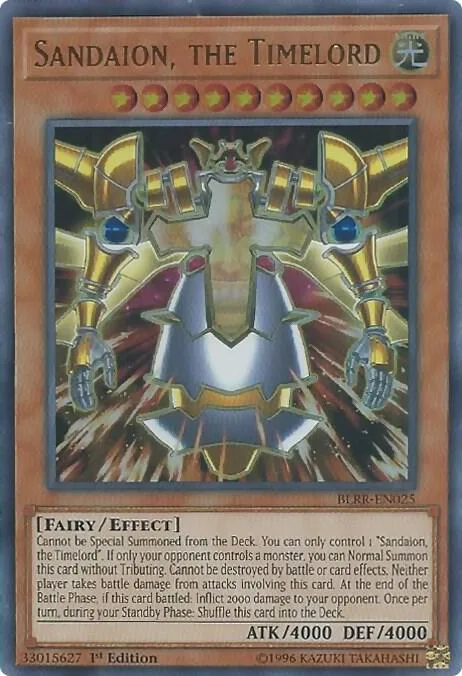 Sandaion, the Timelord BLRR-EN025 Yu-Gi-Oh card from Battles of Legend: Relentless Revenge