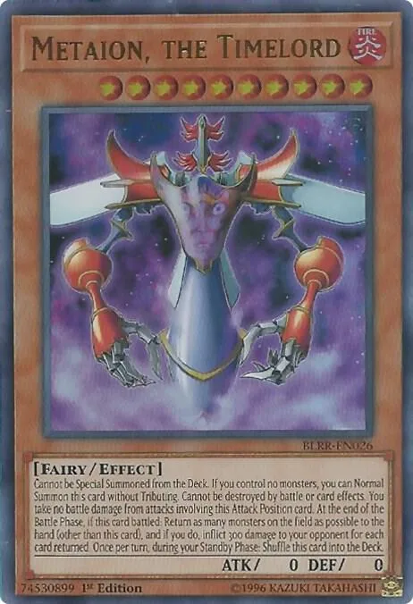 Metaion, the Timelord BLRR-EN026 Yu-Gi-Oh card from Battles of Legend: Relentless Revenge