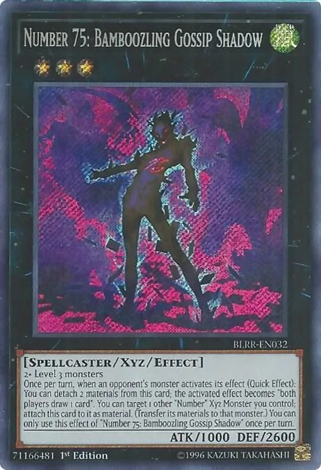 Number 75: Bamboozling Gossip Shadow BLRR-EN032 Yu-Gi-Oh card from Battles of Legend: Relentless Revenge