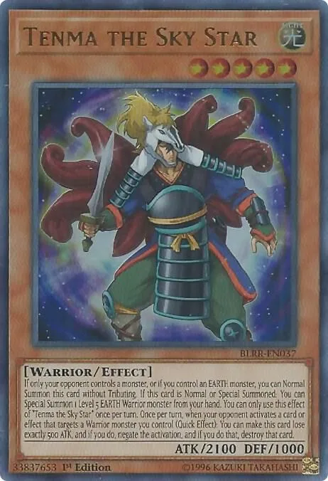 Tenma the Sky Star BLRR-EN037 Yu-Gi-Oh card from Battles of Legend: Relentless Revenge