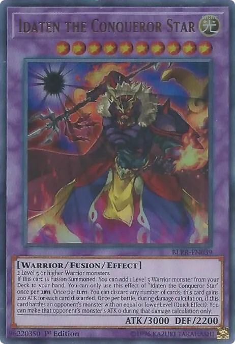 Idaten the Conqueror Star BLRR-EN039 Yu-Gi-Oh card from Battles of Legend: Relentless Revenge