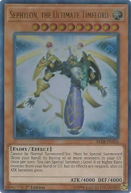 Sephylon, the Ultimate Timelord BLRR-EN056 Yu-Gi-Oh card from Battles of Legend: Relentless Revenge