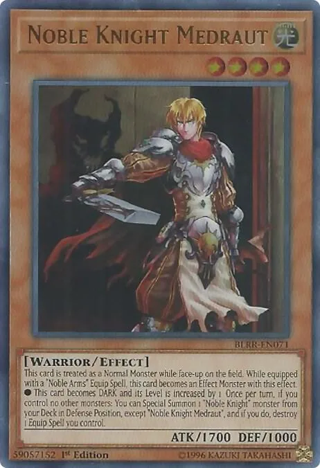 Noble Knight Medraut BLRR-EN071 Yu-Gi-Oh card from Battles of Legend: Relentless Revenge
