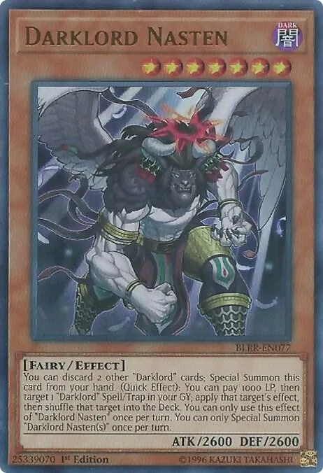 Darklord Nasten BLRR-EN077 Yu-Gi-Oh card from Battles of Legend: Relentless Revenge