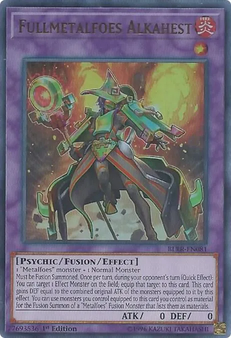 Fullmetalfoes Alkahest BLRR-EN081 Yu-Gi-Oh card from Battles of Legend: Relentless Revenge