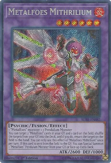 Metalfoes Mithrilium BLRR-EN082 Yu-Gi-Oh card from Battles of Legend: Relentless Revenge