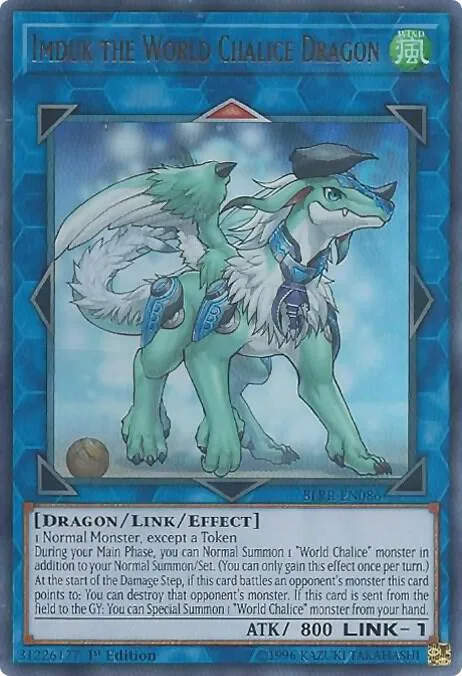 Imduk the World Chalice Dragon BLRR-EN086 Yu-Gi-Oh card from Battles of Legend: Relentless Revenge