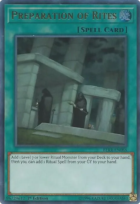 Preparation of Rites BLRR-EN088 Yu-Gi-Oh card from Battles of Legend: Relentless Revenge