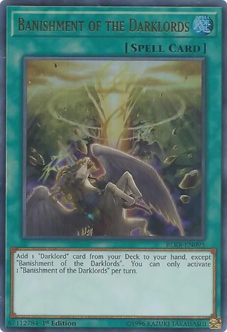 Banishment of the Darklords BLRR-EN093 Yu-Gi-Oh card from Battles of Legend: Relentless Revenge