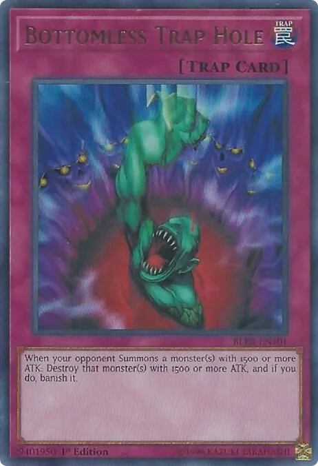Bottomless Trap Hole BLRR-EN101 Yu-Gi-Oh card from Battles of Legend: Relentless Revenge