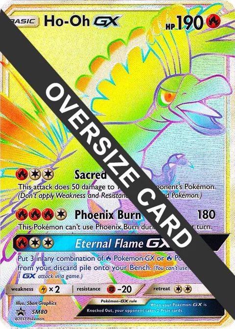Ho-Oh GX - SM80 SM Black Star Promo #SM80 Holofoil Pokémon card from Jumbo Cards