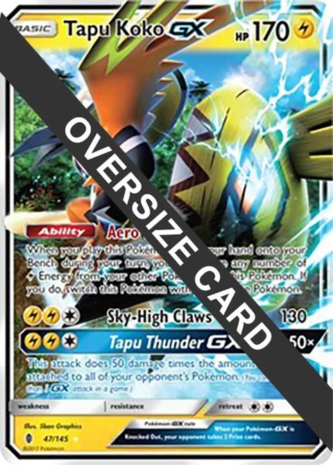 Tapu Koko GX - 47/145 #047/145 Holofoil Pokémon card from Jumbo Cards