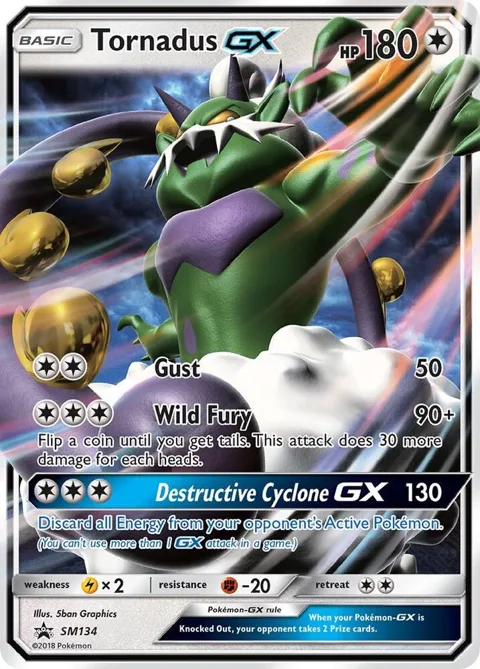 Tornadus GX #SM134 Holofoil Pokémon card from SM Promos