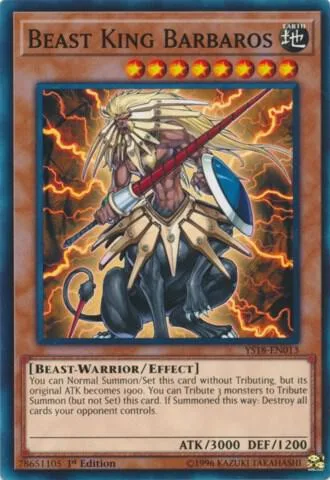 Beast King Barbaros YS18-EN013 Yu-Gi-Oh card from Starter Deck: Codebreaker