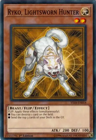 Ryko, Lightsworn Hunter YS18-EN018 Yu-Gi-Oh card from Starter Deck: Codebreaker