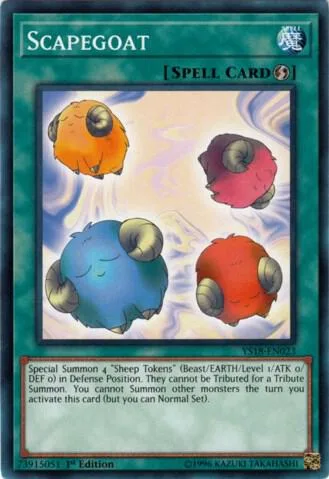 Scapegoat YS18-EN023 Yu-Gi-Oh card from Starter Deck: Codebreaker