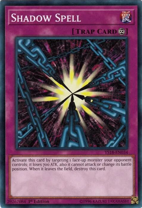 Shadow Spell YS18-EN034 Yu-Gi-Oh card from Starter Deck: Codebreaker