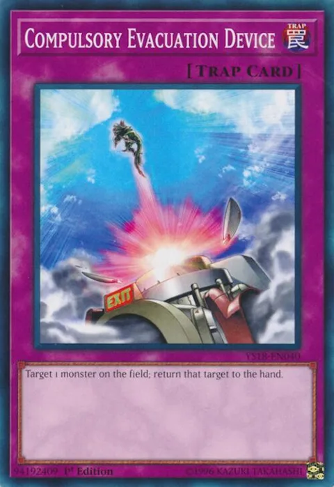 Compulsory Evacuation Device YS18-EN040 Yu-Gi-Oh card from Starter Deck: Codebreaker