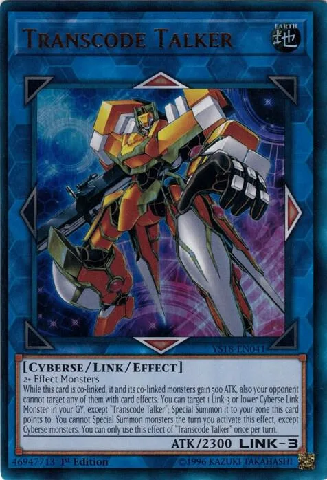 Transcode Talker YS18-EN041 Yu-Gi-Oh card from Starter Deck: Codebreaker